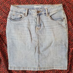 Jean Knee High Skirt